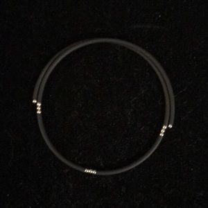 Silpada sterling silver and rubber choker
